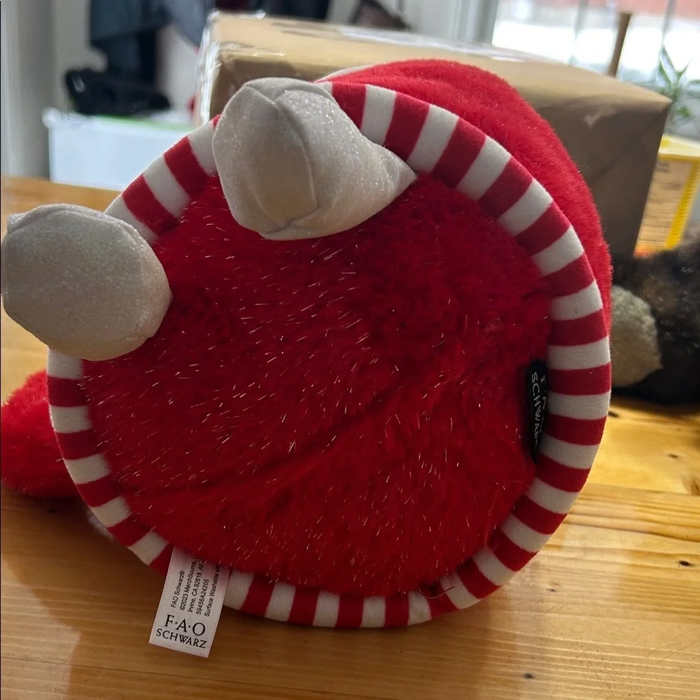 FAO Schwarz Red Holiday Mug Pillow with Whipped Cream Top - Picture 5 of 5